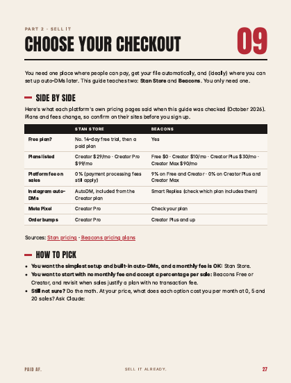 Page 27: Choose Your Checkout