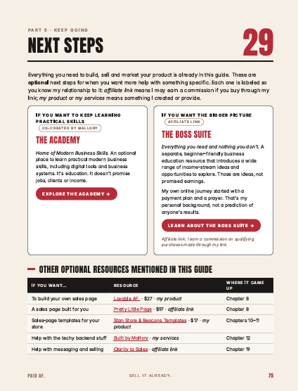 Page 75: Next Steps
