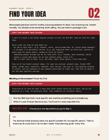 Page 9: Find Your Idea